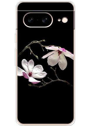 Чохол силіконовий з картинкою на google pixel 8 (квітка, манголія)