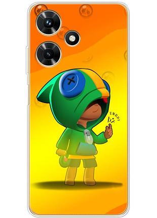 Чехол силиконовый с картинкой на infinix hot 30i (бравл старс, brawl stars)