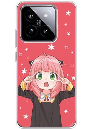 Чехол силиконовый с картинкой на xiaomi 14 (аниме, anime)