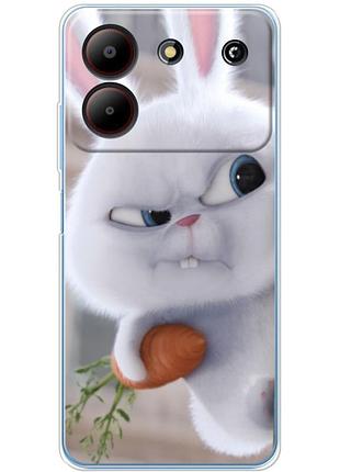 Чохол силіконовий з картинкою на zte blade a54 (кролик сніжок)