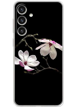 Чохол силіконовий з картинкою на samsung galaxy s24 plus (квітка, манголія)
