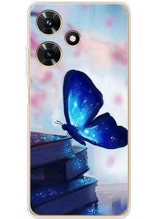 Чехол силиконовый с картинкой на infinix hot 30i (бабочка)