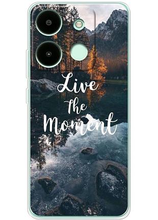 Чехол силиконовый с картинкой на infinix smart 7 hd (природа, озеро в горах)