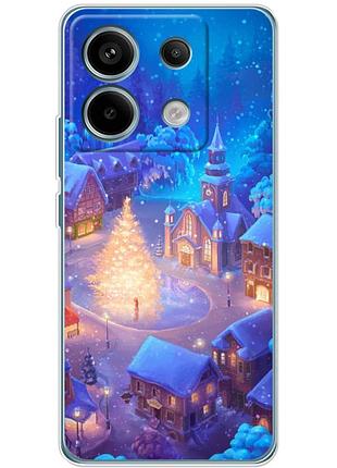 Чехол силиконовый с картинкой на xiaomi redmi note 13 pro 5g (новогодний)