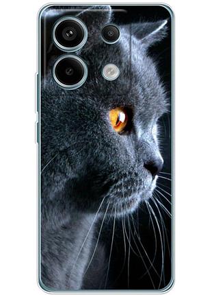 Чехол силиконовый с картинкой на xiaomi redmi note 13 pro 5g (британский кот)