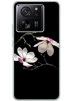 Чехол силиконовый с картинкой на xiaomi 13t (цветок, монголия)