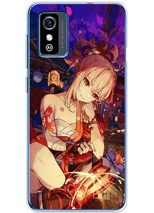 Чехол силиконовый с картинкой на zte l9 (аниме, anime)