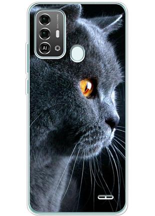 Чехол силиконовый с картинкой на zte blade a53 pro (британский кот)