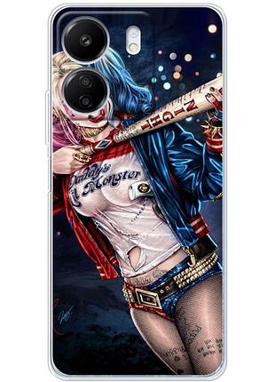 Чехол силиконовый с картинкой на xiaomi redmi 13c (харли квинн, harley quinn)