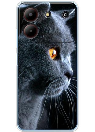Чехол силиконовый с картинкой на zte blade a54 (британский кот)