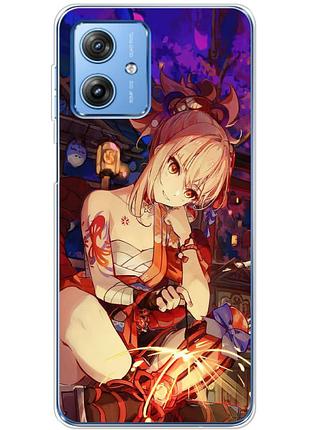 Чехол силиконовый с картинкой на motorola g54 power (аниме, anime)