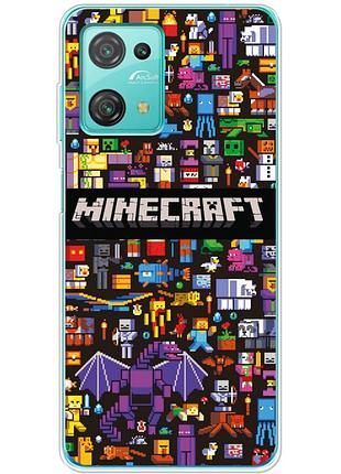 Чохол силіконовий з картинкою на blackview oscal c30 (майнкрафт, minecraft)