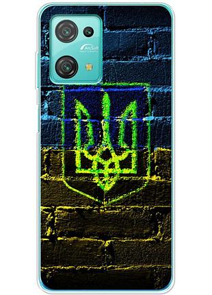 Чохол силіконовий з картинкою на blackview oscal c30 (патріотичний, герб україни)