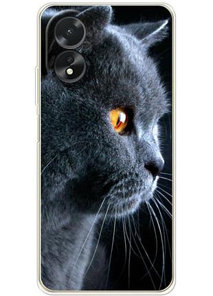 Чехол силиконовый с картинкой на oppo a18 4g (британский кот)