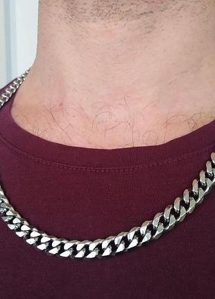 Цепочка мужская из нержавеющей стали steel braiding. кубинское плетение. 9мм 60