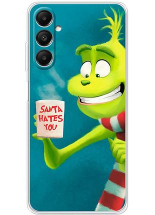 Чехол силиконовый с картинкой на samsung galaxy a05s (a057) (новогодний, гринч)
