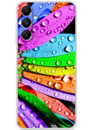 Чехол силиконовый с картинкой на samsung galaxy a05s (a057) (цветные листья)