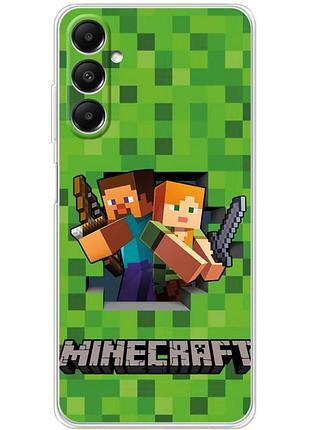 Чехол силиконовый с картинкой на samsung galaxy a05s (a057) (майнкрафт, minecraft)