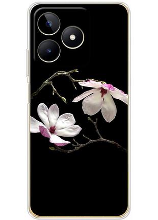 Чохол силіконовий з картинкою на realme c51 (квітка, манголія)