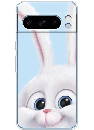Чехол силиконовый с картинкой на google pixel 8 pro (кролик снежок)