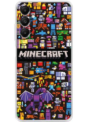 Чехол силиконовый с картинкой на samsung galaxy a05s (a057) (майнкрафт, minecraft)
