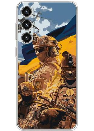 Чохол силіконовий з картинкою на samsung galaxy s24 plus (патріотичний, воїни зсу)