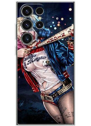 Чехол силиконовый с картинкой на samsung galaxy s24 ultra (харли квинн, harley quinn)