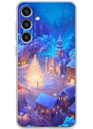 Чехол силиконовый с картинкой на samsung galaxy s24 plus (новогодний)