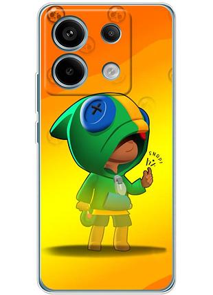 Чохол силіконовий з картинкою на xiaomi redmi note 13 pro 5g (бравл старс, brawl stars)