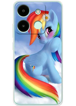 Чехол силиконовый с картинкой на infinix smart 7 hd (литл пони, my little pony)