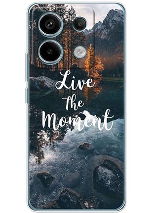 Чехол силиконовый с картинкой на xiaomi redmi note 13 pro 5g (природа, озеро в горах)