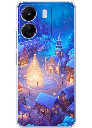 Чехол силиконовый с картинкой на xiaomi poco c65 (новогодний)