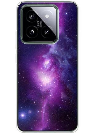 Чохол силіконовий з картинкою на xiaomi 14 pro (космос)