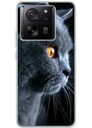 Чехол силиконовый с картинкой на xiaomi 13t pro (британский кот)