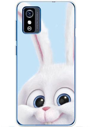 Чехол силиконовый с картинкой на zte l9 (кролик снежок)