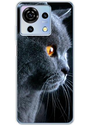 Чехол силиконовый с картинкой на zte blade v50 vita (британский кот)
