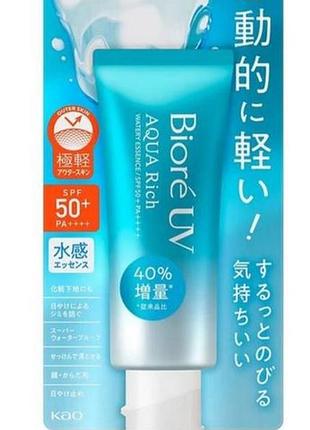Японская увлажняющая солнцезащитная эссенция biore uv aqua system watery essence