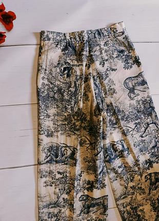 Редкие роскошные коллекционные брюки брюки женские christian dior chez moi toile de jouy (оригинал) 7