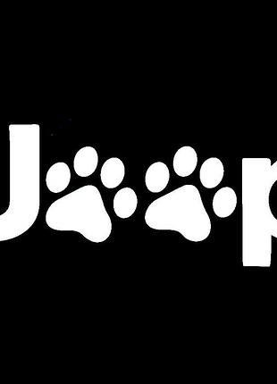 Виниловые наклейки " jeep " 8х20 см красный