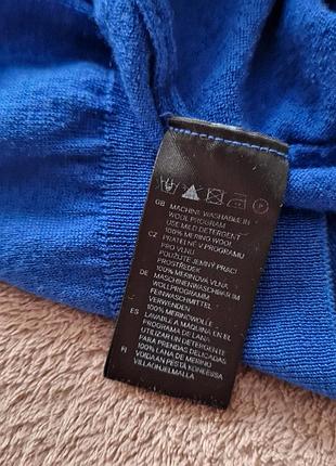 Светр h&amp;m джемпер 100% вовна ультрамарин merino wool 5