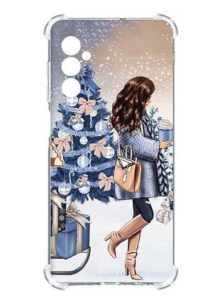 Чохол з потовщеними кутами на samsung galaxy a15 (a155) :: дівчина з подарунками (принт 143)