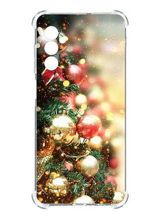 Чохол з потовщеними кутами на samsung galaxy a05s (a057) :: різдвяна ялинка (новорічний принт 161)