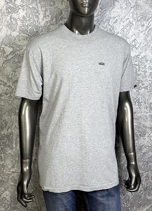 Vans classic fit футболка l размер спортивная серая 2