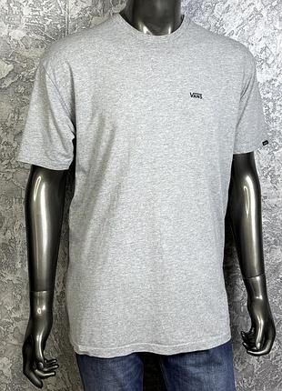 Vans classic fit футболка l размер спортивная серая 3
