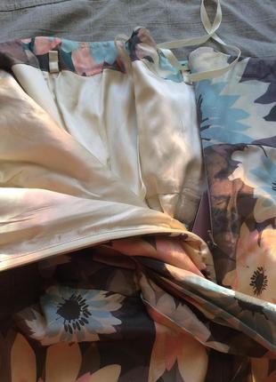 Нарядное шелковое платье в цветы coast8 фото