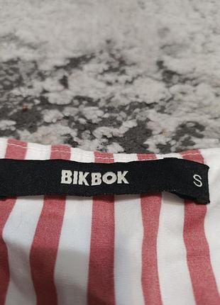 Хлопковая рубашка топ в полоску размер s от bikbok 7