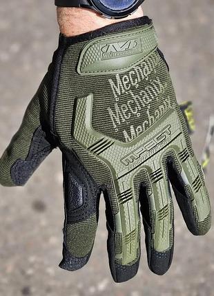 Перчатки механик импакт хаки 2xl, олива