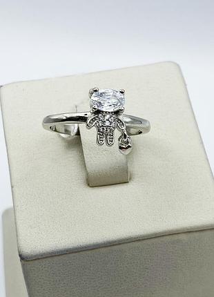 Кольцо серебряное с кубическим цирконием "куколка" 16,5 2,82 г