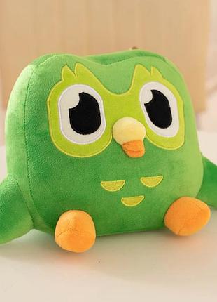 Мягкая игрушка сова duolingo owl toy 30 см, зеленый