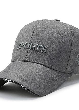 Кепка молодежная от narason серого цвета с лого sports